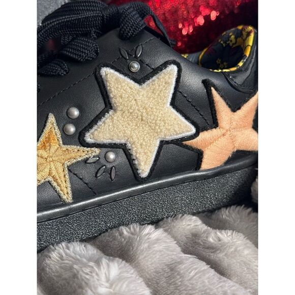 Coach c101 sherpa stars leather sneakers 9 womens - Picture 7 of 12